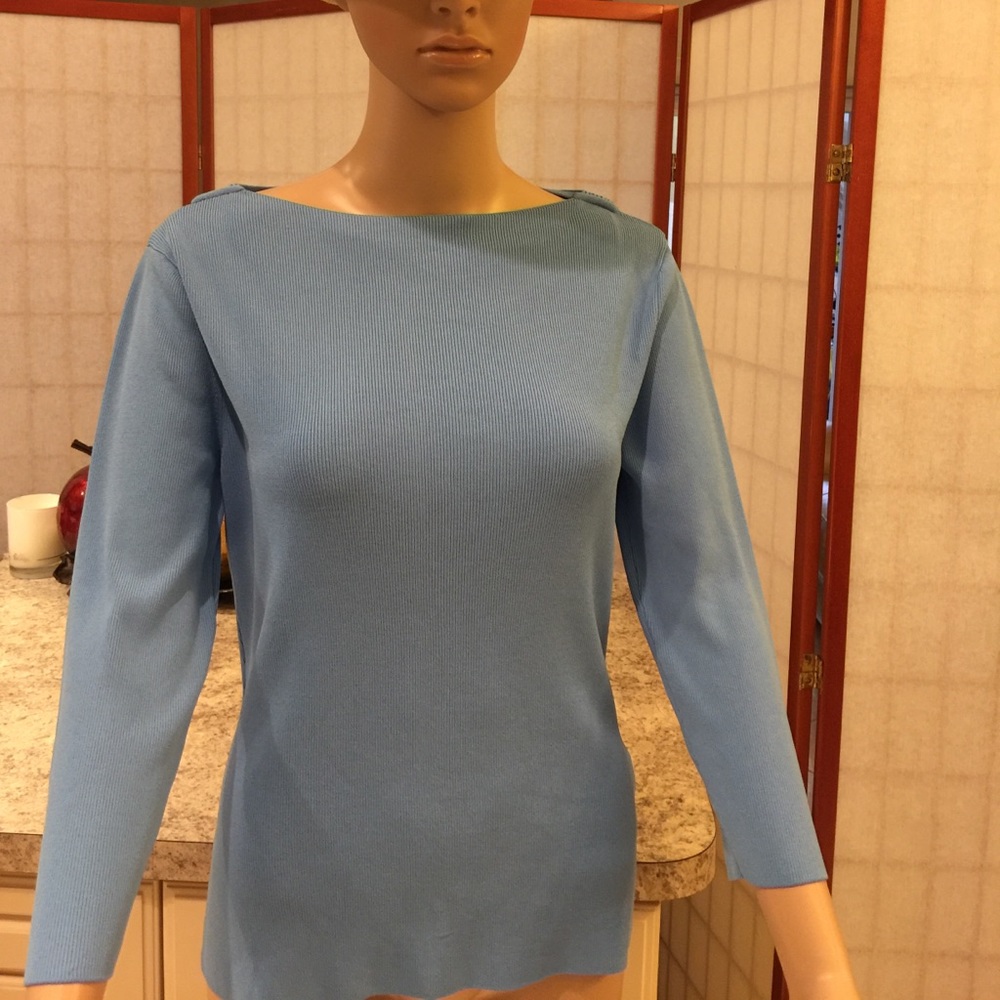 CYRUS POWDERED BLUE SEXY SWEATER TOP